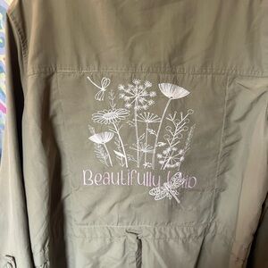 Christopher & Banks Olive Green Jacket Label Detail
